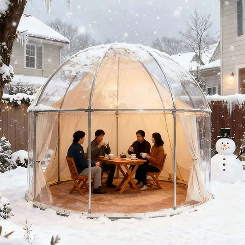 Outdoor Starry Sky Tent, Snow House, Exhibition Area, Park Balcony, Terrace, Warm Room, Campground, Restaurant, Bubble House