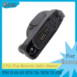 Motorola, radyo 2-Pin kulaklık, MTP850,XPR6550,XPR6350,XPR7550,XPR7550e,XPR7580, XPR7380, XPR7350, APX900 için RISENKE ses adaptörü