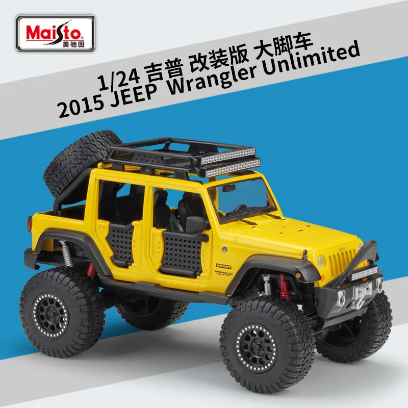 Jeep WRANGLER versión modificada de maisto 1:24, simulación de aleación, modelo de colección de coches, adornos, regalo