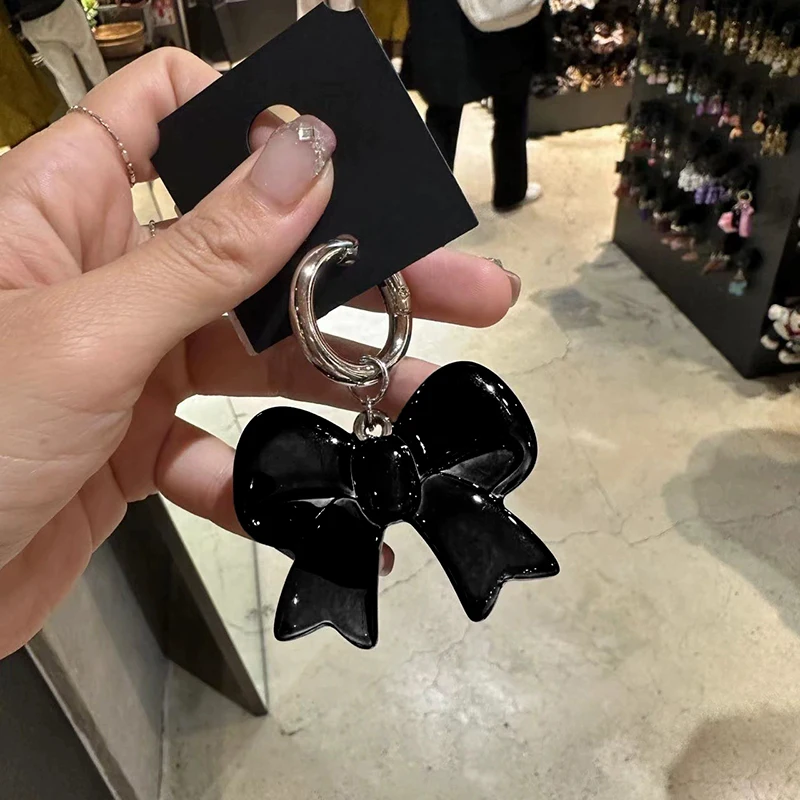 Acrylic Bow Keychain Pendant Colorful Couples Fashion Car Keys Exquisite Chain Women's Handbag Decoration Accessories Gifts