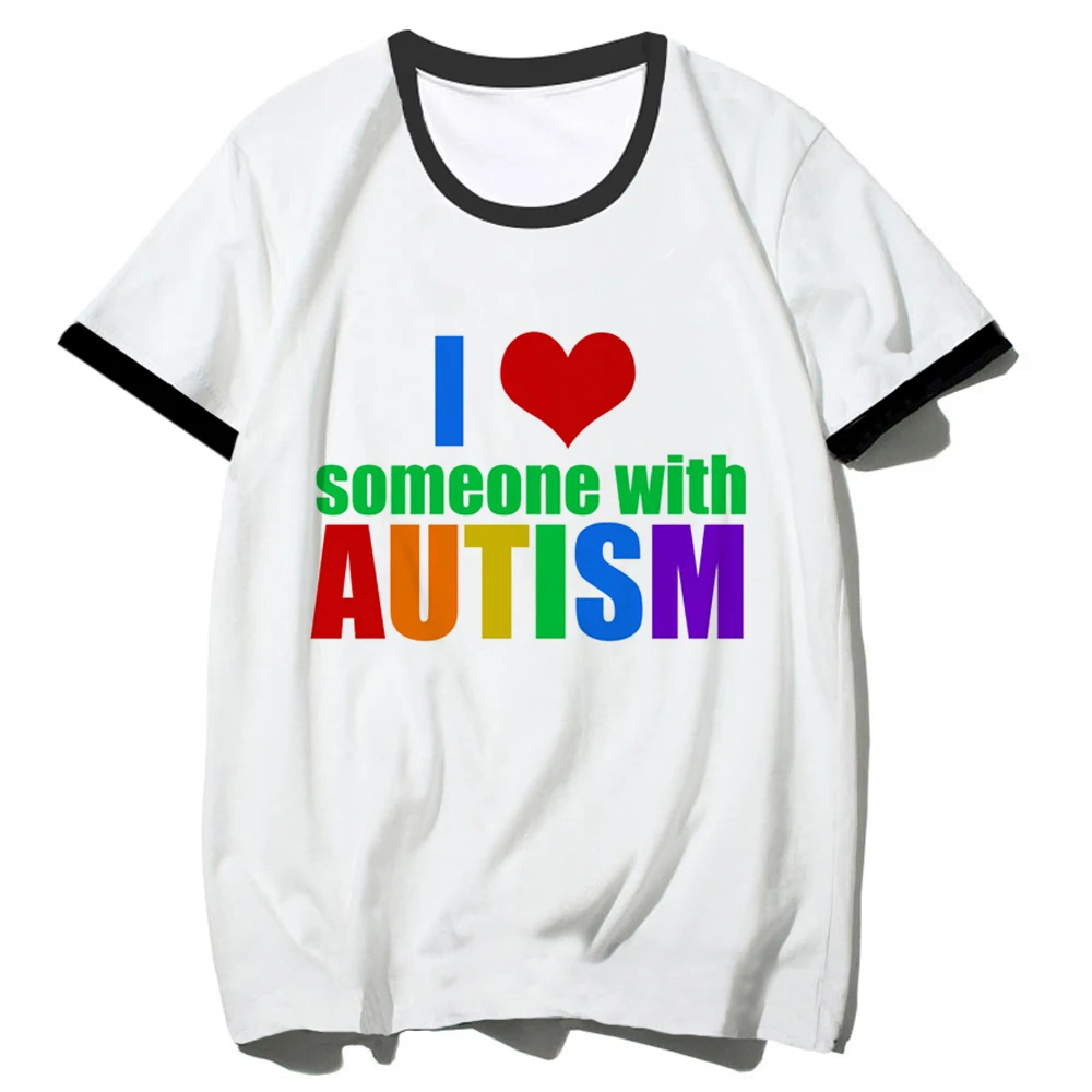 Autism t-shirts women Japanese streetwear Y2K t-shirts girl funny clothes