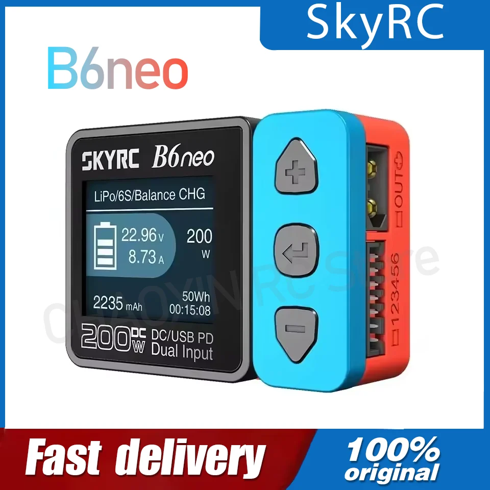 

SkyCityFPV SkyRC B6 neo Умное зарядное устройство DC 200 Вт PD 80 Вт LiPo Балансное зарядное устройство SK-100198 Компактное зарядное устройство 6S Разрядное устройство