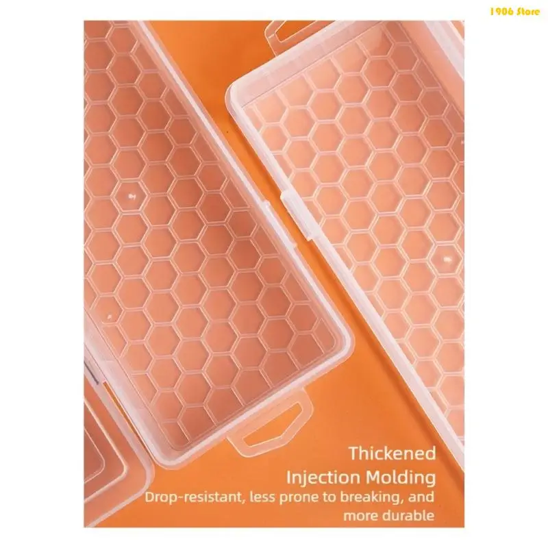 

U1JB Large Capacity Pencil Boxes Plastic Pencil Box Transparent Pencil Case Box Student Office Supplies