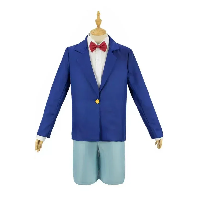 

FC6Anime Cos Conan Edogawa Cosplay Costume Party Uniform Full Set Unisex Suit@FC8！