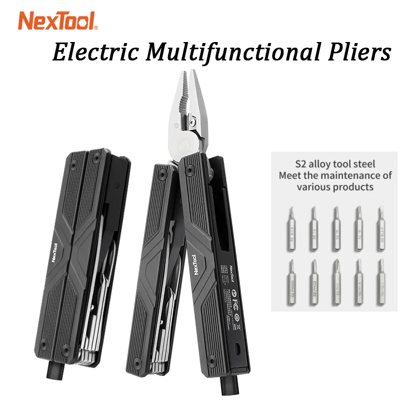 

NexTool Electric Screwdriver 13-in-1 Precision Multi-functional Manual Pliers Scissors Bottle Opener Pocket Multi-tool Portable