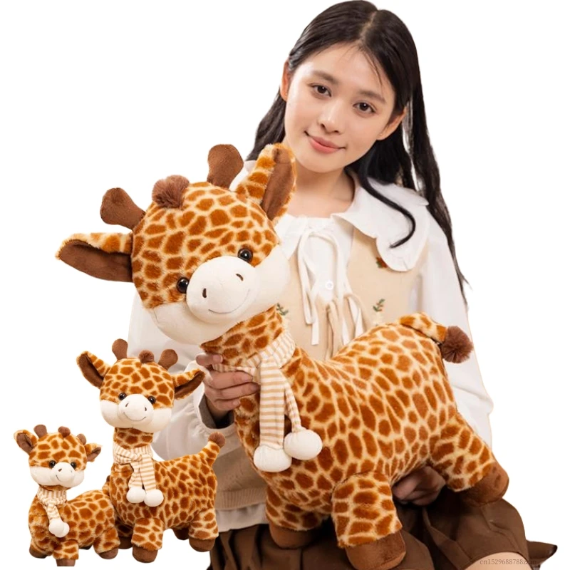 

Kawaii 55cm Scarf Giraffe Super Soft Stuffed Plush Animals Dolls Throw Pillow Baby Toys Funny Girls Boys Birthday Gifts Decor