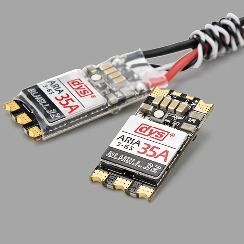 Dys aria 35aesc blheli _ 32bit 3-6s esc sans brosse capteur de compteur d'électricité intégré oneshot 125 multishot dshot 150/300/600/1200