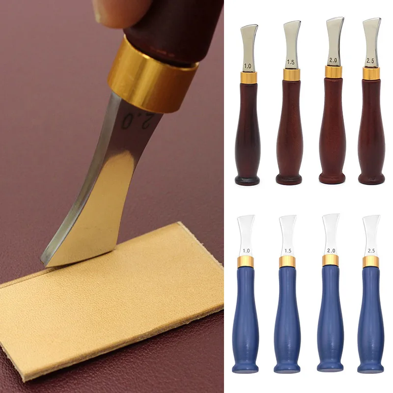 Leather Creaser Sector Shallow Groove Arch Edges Creaser Trimmer Punch Embedding Pressure Line Tools Leathercrafts 1.0-2.5Mm