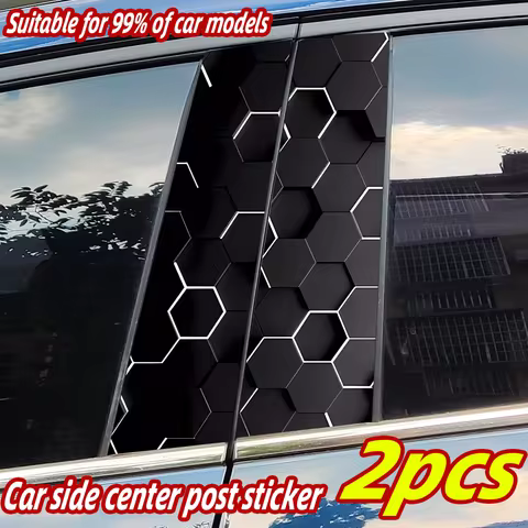 Honeycomb Car Stickers Auto B Pillar Waterproof Funny Decoration Cover Scratches Sunscreen Car Doors Pillar Vinyl Decals