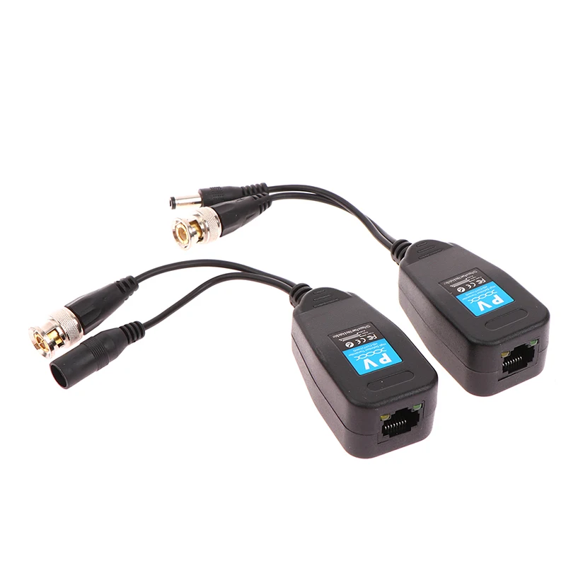 Passive Video Power Supply Two-in-one Coaxial/analog HD Twisted Pair Transmitter RJ45 Network Cable To Bnc Video Camera