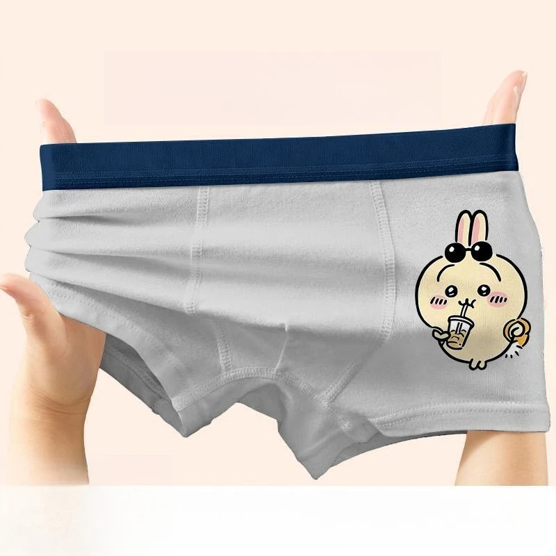 Anime Cartoon Kawaii Chiikawa New Briefs Let in Air Four Corners Flat Angle Underpants Soft Comfortable Absorb Sweat Fashion