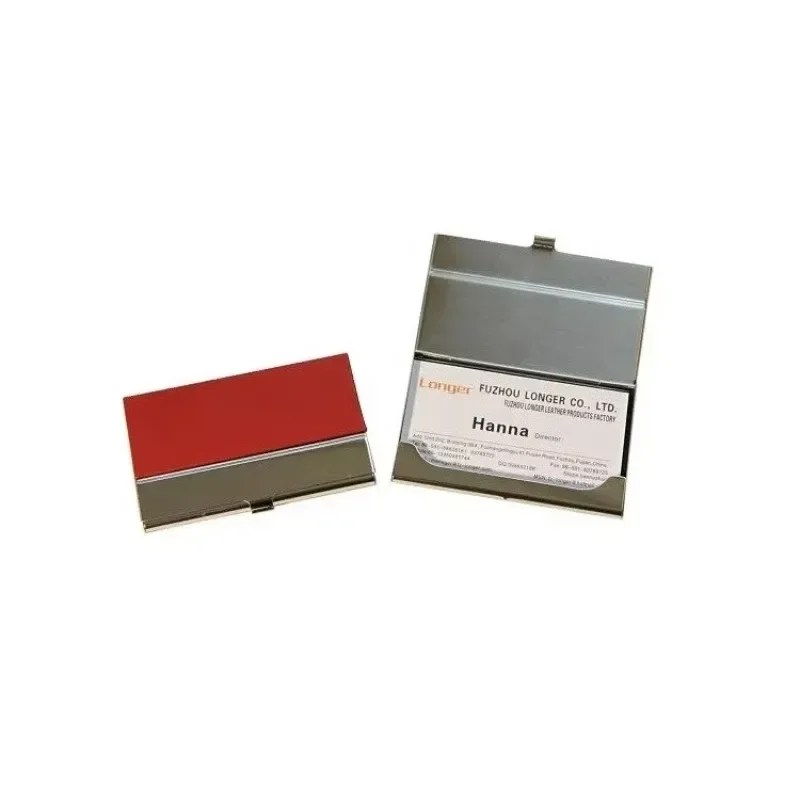 

LG-N014 Визитные карточки Модные держатели для карточек из ПВХ для продвижения Металлические и кожаные держатели для визитных карточек ручной работы с индивидуальным логотипом