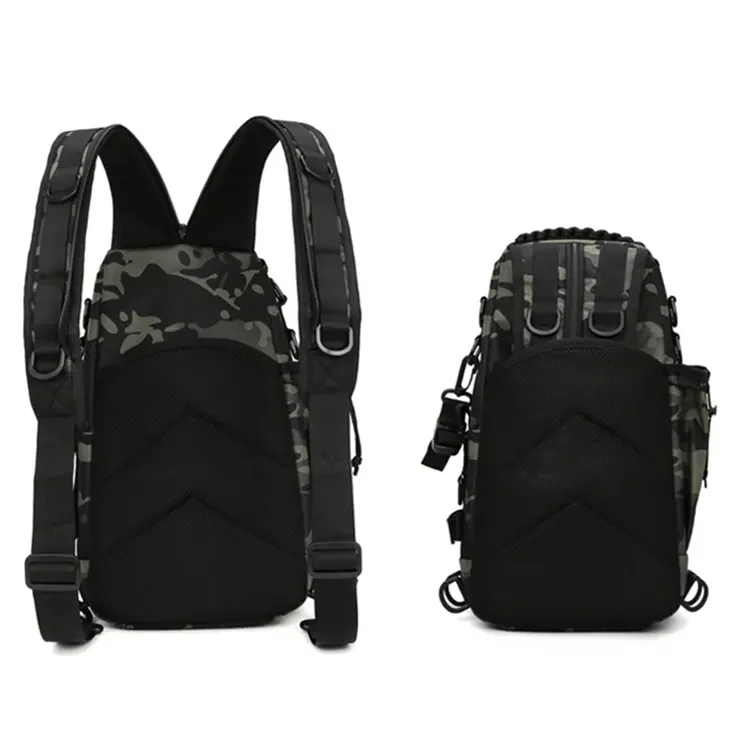 Waterproof Fishing Sling Backpack Multifunctional Fishing Gear Bag Rod Tackle Storage Bag