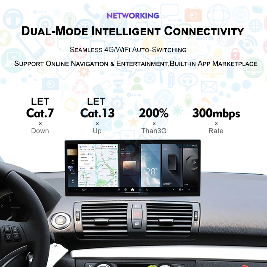 15.8inch Android 15 Car Radio Carplay For BMW X5 X6 F15 F16 2014-2017 Touch Screen Video Player Auto Stereo Audio Navigation 4G