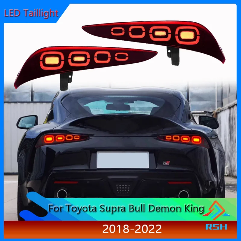 

For Toyota Supra Taillight Assembly 2018-2022 Modified With Dynamic LED Driving Streamer Brake Lights And Reverse Rear Lamp