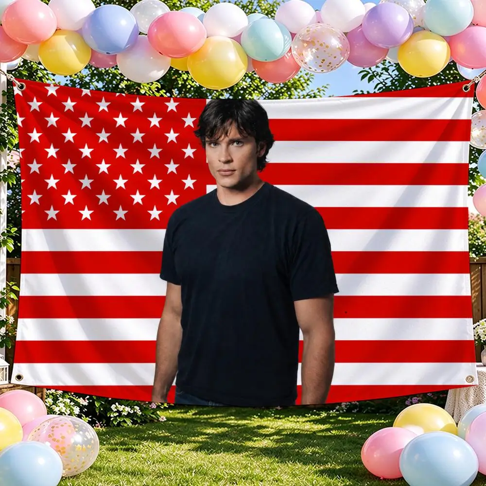 Tom Welling Flags Banner For Bedroom Outdoor Living Room Restaurant Bar Wall Decor Party