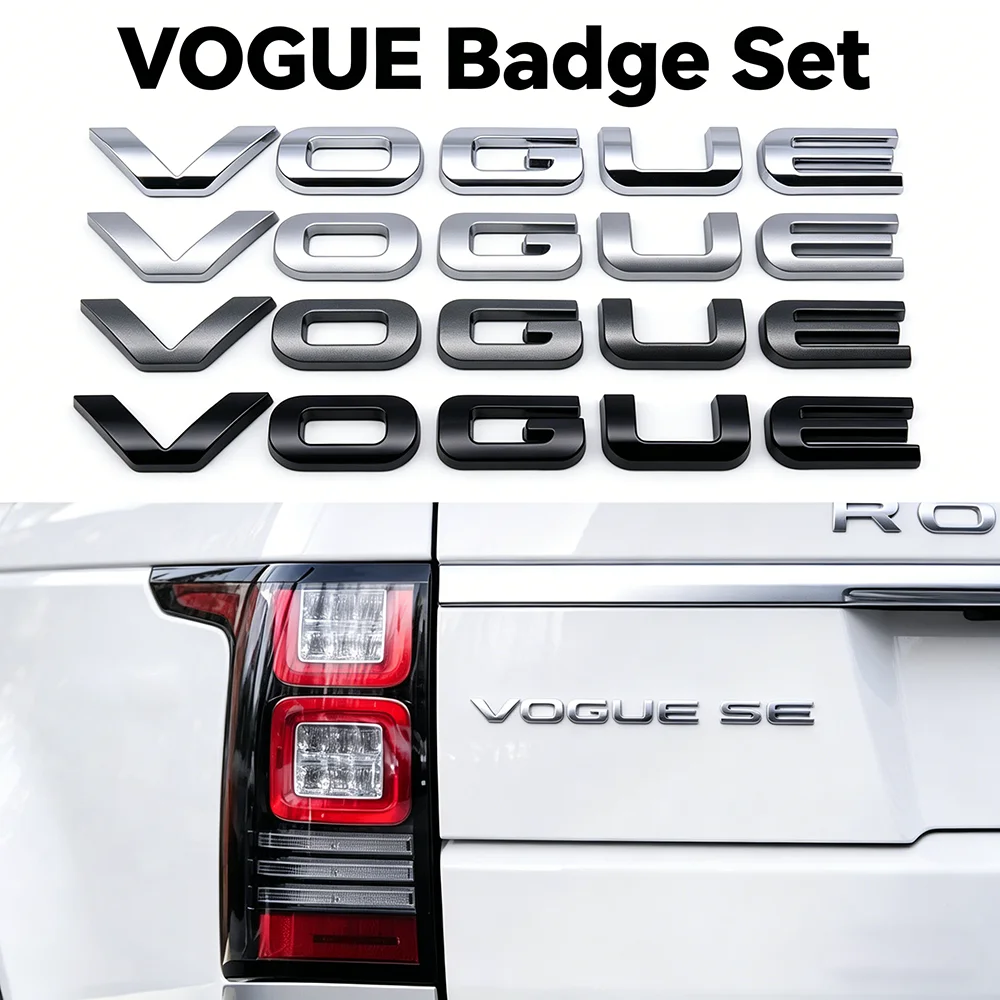 Emblème de voiture 3D ABS VOGUE, autocollant de carrosserie pour logo VOGUE, EVOQUE, Discovery, Defender, Freelander, accessoires