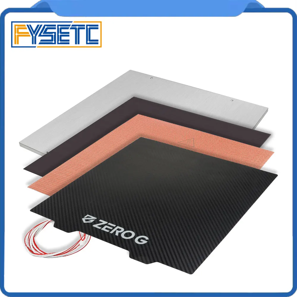 FYSETC 255mm JANUS BPS-PET Steel Sheet with Mic6 Metal Plate Silicone Heat Bed Andmagnetic Sticker for ZEROG