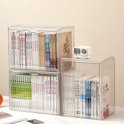 Transparent Storage Box Desktop Book Organizer Display Box Dustproof Large-Capacity Books Models Bags Cosmetics