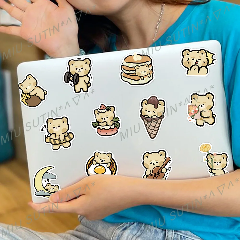 40 stuks schattige cartoon beer stickers voor kinderen leuke stickers waterdichte laptop sticker klasprijzen skateboard voor kinderen studenten