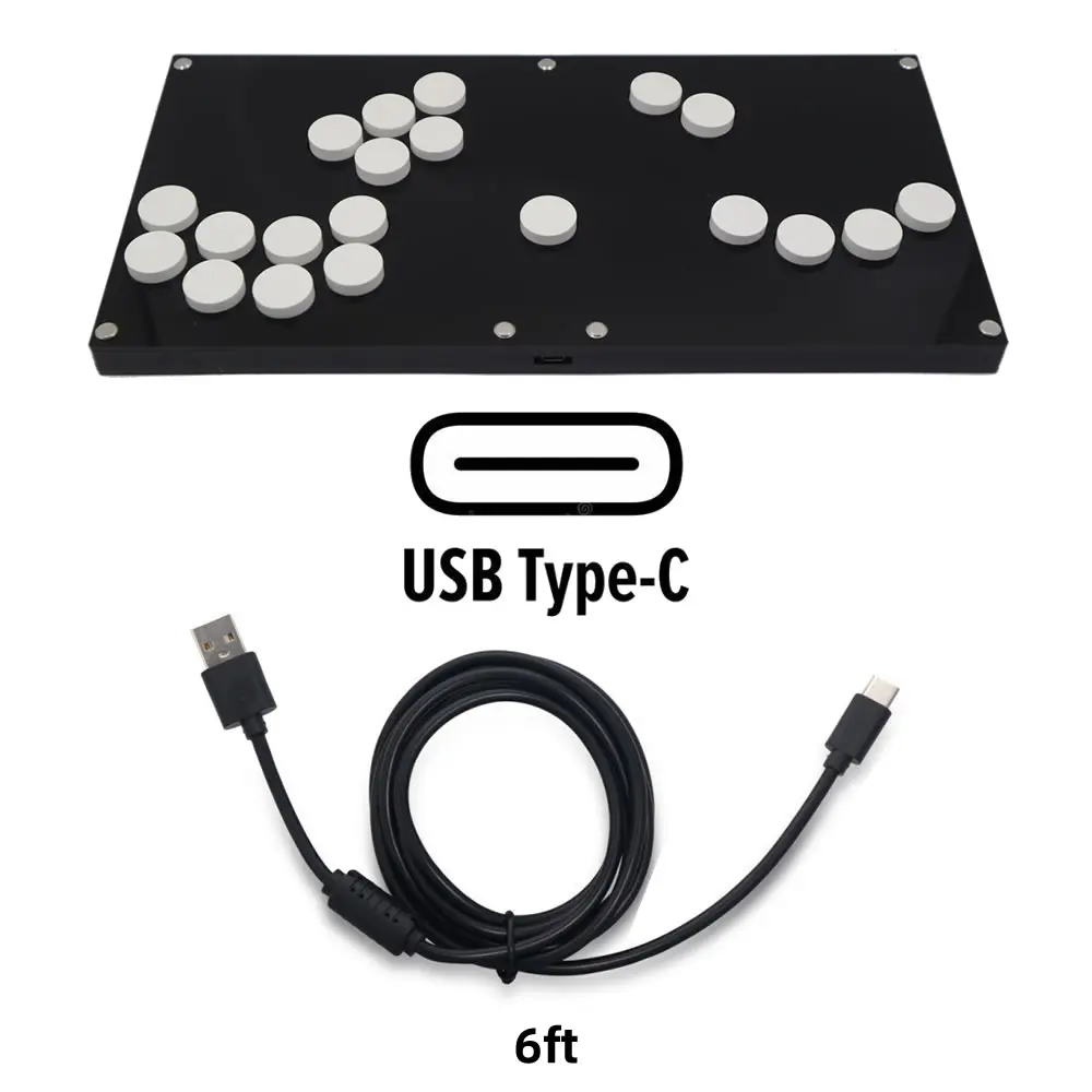 

FightBox R1-B game controller with Cherry MX black switches Controller supports hot swap