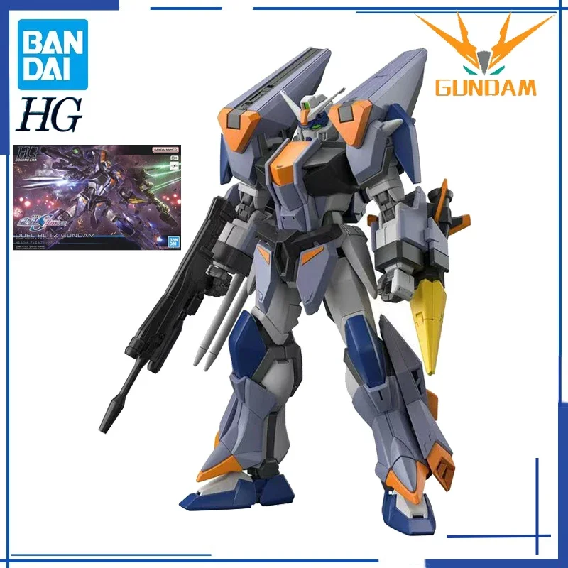 Original Genuine Bandai Anime HGCE DUEL BLITZ GUNDAM ZGMF-1027M Assembly Model Toys Collectible Ornaments Action Figure Gift