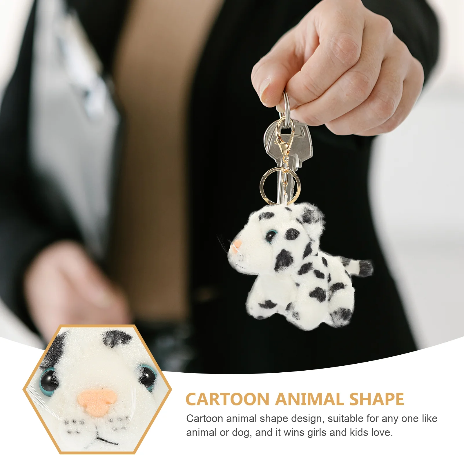 Plush Keychain Memorable Gift Animal Decor Toys Ring Handbag Charm Zinc Alloy Car