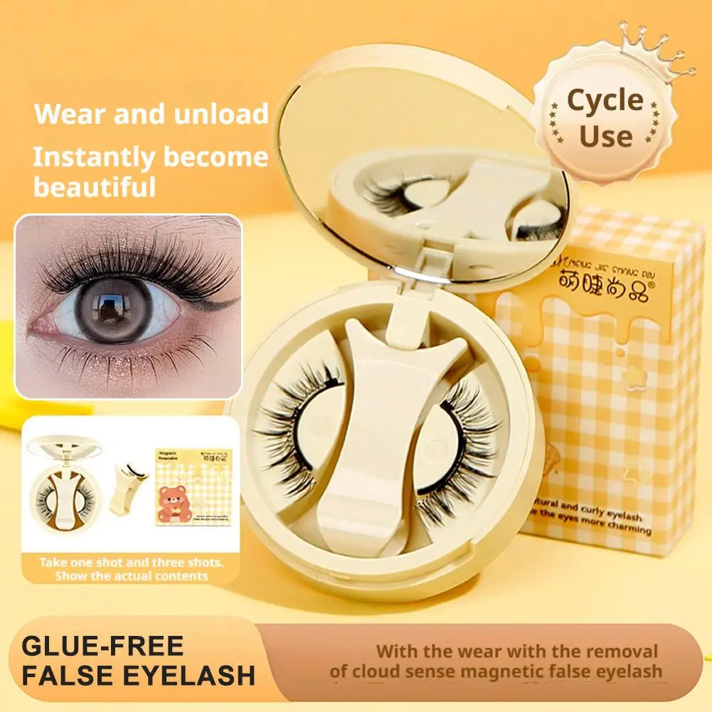 Faux-cils sans colle, segmentés, à grappe unique, aspect flurry, maquillage durable, Extension naturelle, R8A9