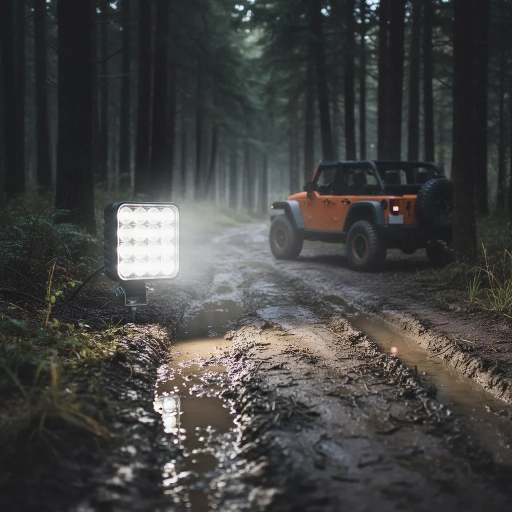 1PCS Square Led Work Light Bar 12V For Car 4x4 Offroad Motorcycle Tractor Boat Truck Excavator Flood Beam Driving Lights