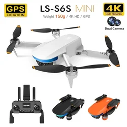 New S6S Mini GPS Drone 4K Professinal Dual HD EIS Camera Light Flow 5G Wifi Brushless Folding Quadcopter RC Helicopter Toys Dron