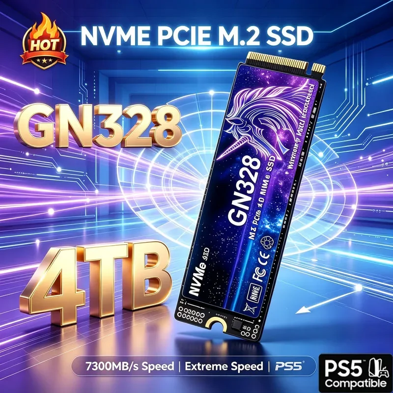 New GN328 M.2 NVMe SSD PCIe Gen4 High Performance Internal Drive 500GB 1TB 2TB 4TB Storage Upgrade For PS5 Desktop Laptop