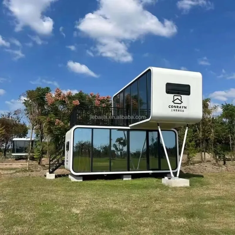 Villa de aço com 2 quartos, villa ou hotel, apartamento, quarto, villa contêiner