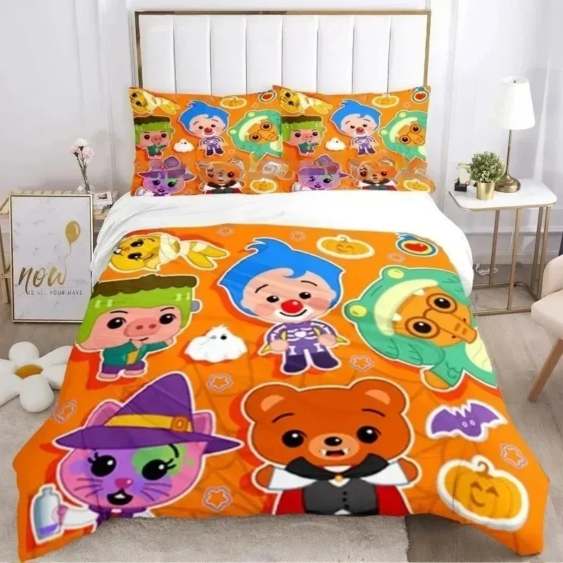 Exquisite 3D Plim Clown Wallpaper Anime Digital Printing Bedding Set Duvet Cover Comforter Bed Youth Kids Girl Boys Gift