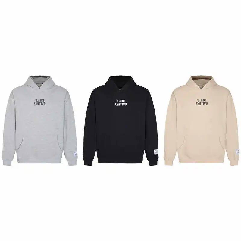 Gallery Dept American New Flip Inverted Letter Base Printed Hooded Sweater