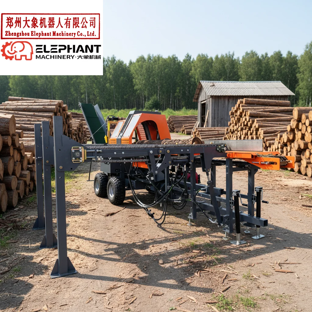 Customized Professional 45T Powered Firewood Processor For Woodworking Timber Cutting Machine Forestry Wood Processor Log Splitt