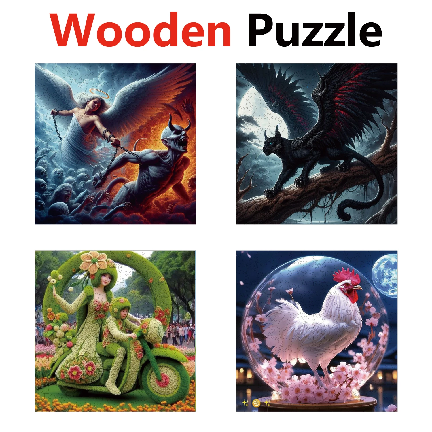 

Cross border hot selling Love Leaf Flying Dragon wood puzzle manufacturer
