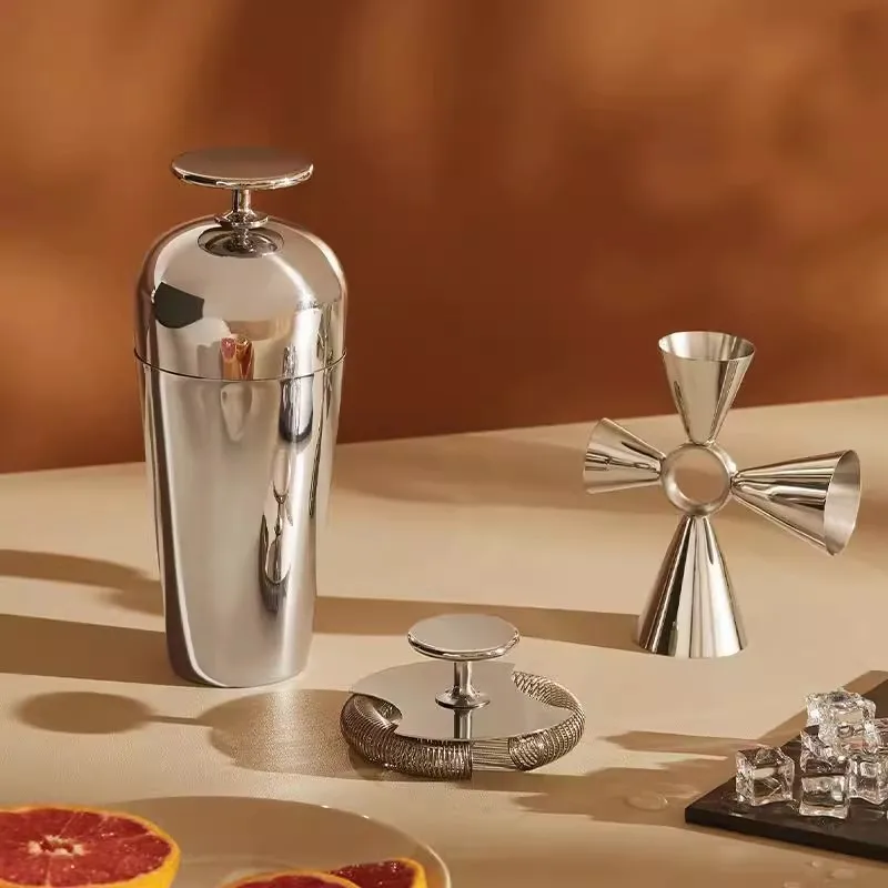 

Винные сосуды из нержавеющей стали, европейский минималистичный стиль, коктейльный шейкер, барная стойка, бытовые шейкерные чашки, кухонный бар, винный сосуд