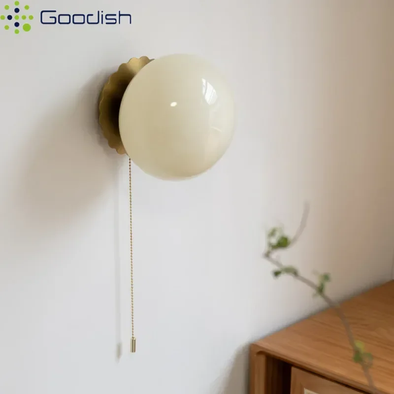 

Medieval Bauhaus Led Wall Lamp Minimalist Retro Magic Bean spherical design Home Decoration Living Room Bedroom Bedside Lights