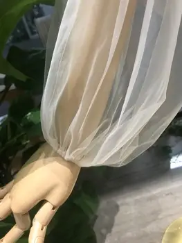薄紗婚紗長袖新娘配件長袖正式派對可拆式袖配件新娘手套 8 最佳銷售 正式禮服的可拆式袖子 - №1