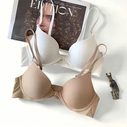 Sujetadores con cierre frontal para mujer, sujetador de copa pequeña, sujetador de soporte de realce sin costuras, ropa interior fina y suave, lencería Sexy íntima para mujer