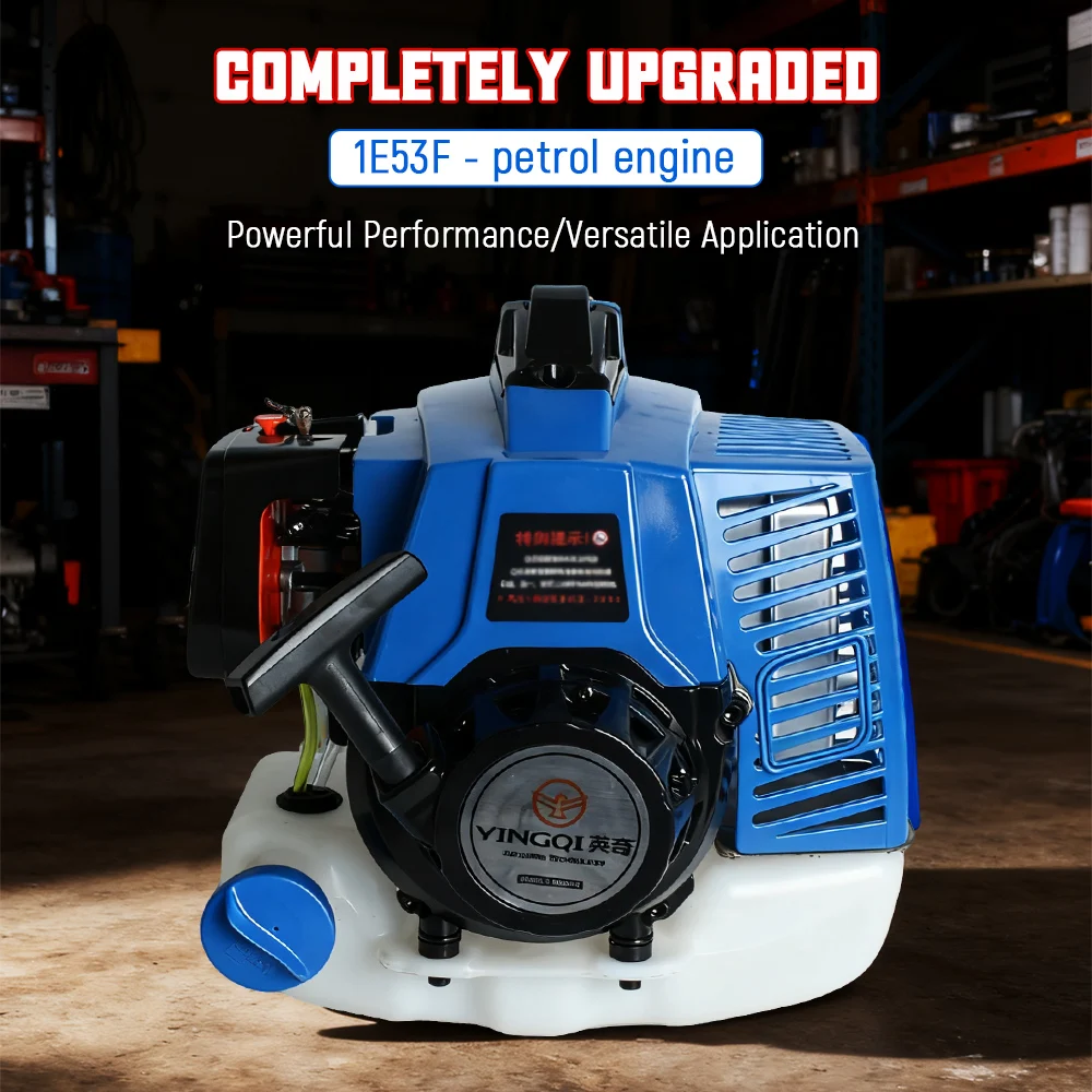 2-stroke Gas-powered Engine 90CC 2500W Power Head Portable Petrol Engine Universal Garden Tool Engine for Lawn Mower Earth Auger