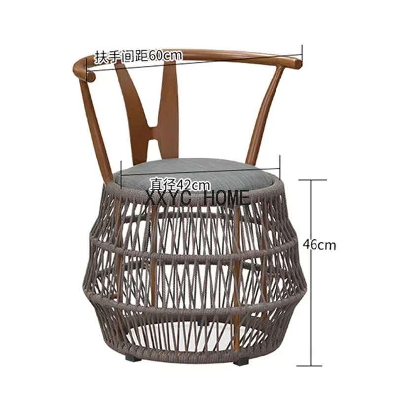 Balcon petite Table et chaise trois pièces chaise en rotin créatif Simple petite Table à thé Table basse balcon Table-chaise ensemble