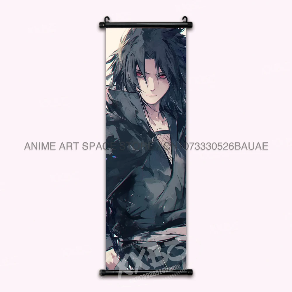 Bandai Anime Naruto Hängende Malerei Hatake Kakashi Wandkunst Schriftrollen Bild Uchiha Sasuke Home Decor Leinwand Poster Haruno Sakura Wandbild 5