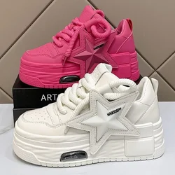 Platform Sneakers Women 2026Autumn Fashion Star Personalized Designer Vulcanized Shoes Casual Running Street Skateboarding Shoes
