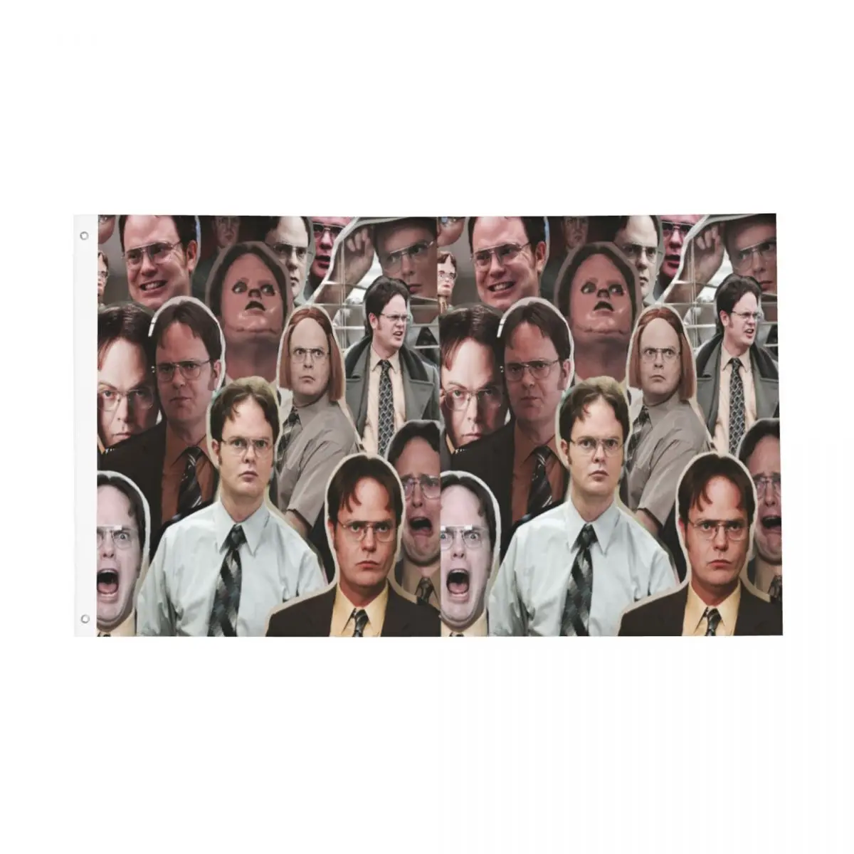 Dwight Schrute The Office Flag Indoor Outdoor Banner 2 Grommets Horror Thriller Movie Decoration Durable 2x3 3x5 4x6 FT Flags