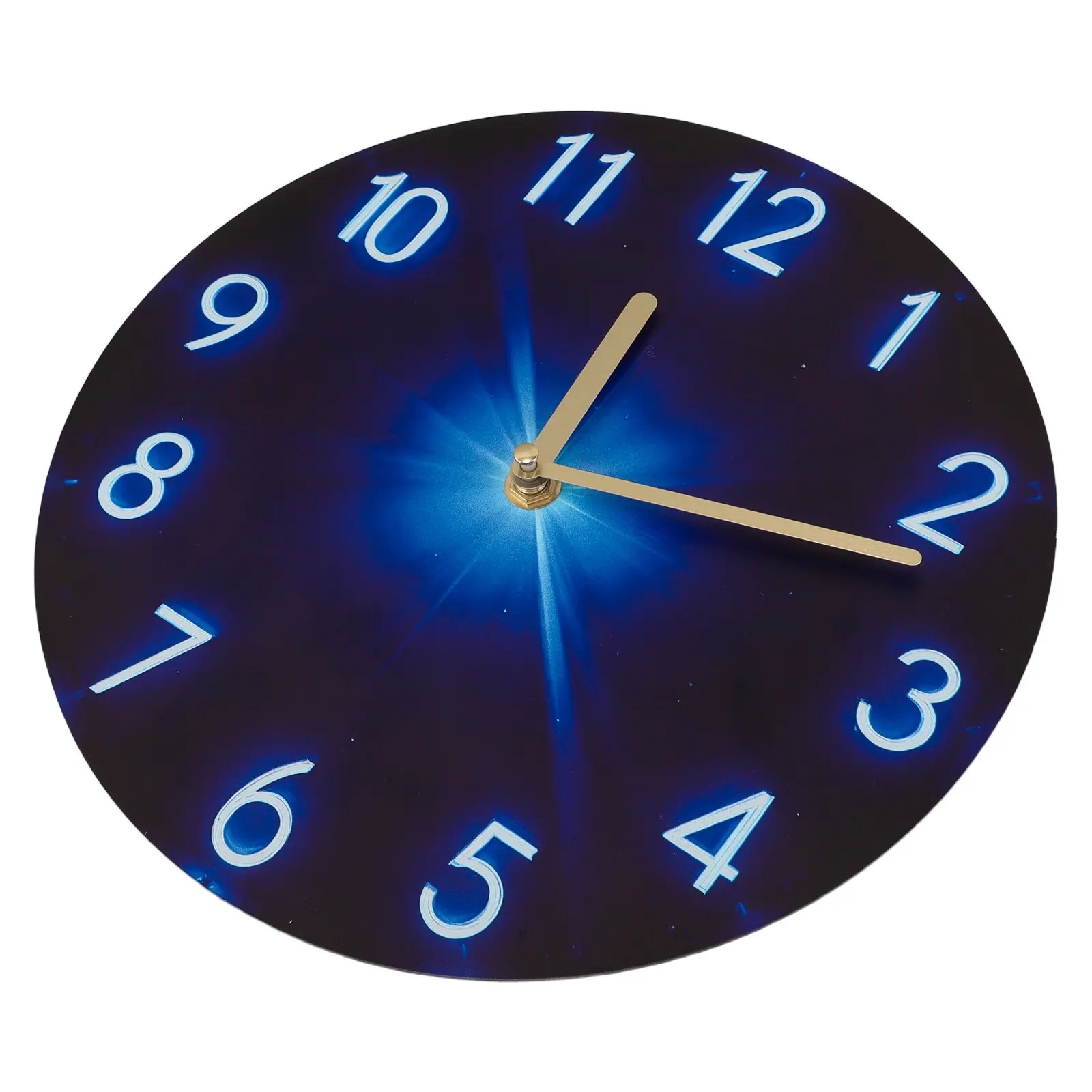 1Piece Silent Lighted Wall Clock Battery Operated Analog Hollow Number Night Light Bedroom Living Room Decor Quiet Analog Clock