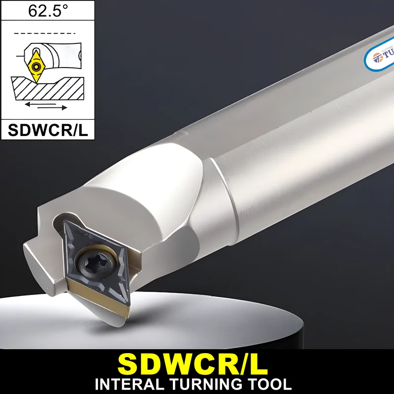 

TUOZ SDWCR SDWCL62.5° Lathe Tools S10K S12M 14MM S16Q S20R S25S SDWCR07 SDWCL07 SDWCR11 SDWCL11 Internal Turning tools