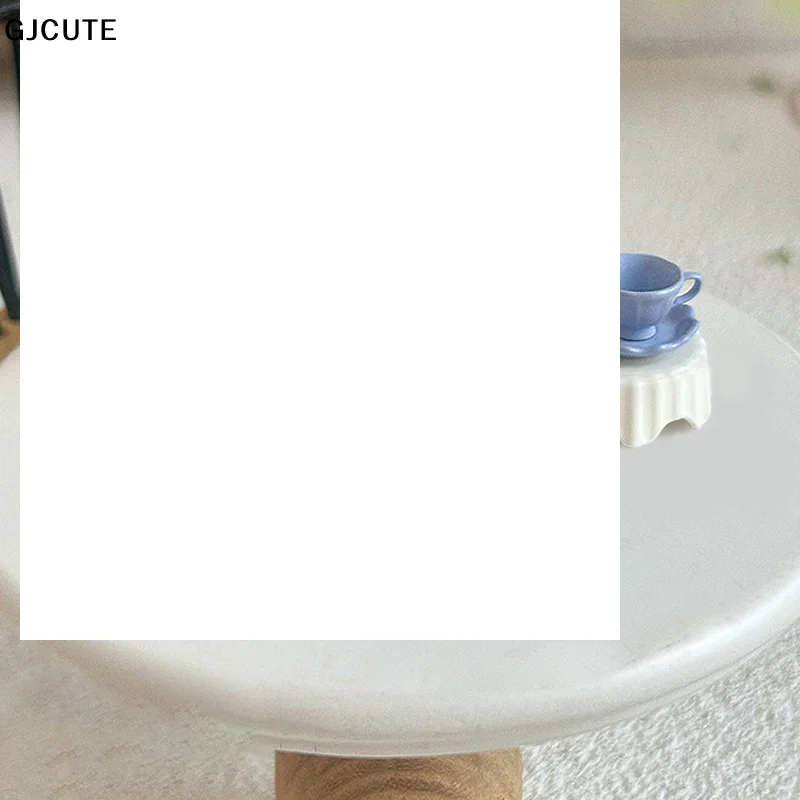 1개 인형집 미니어처 프렌치 레트로 커피 컵 플레이트 모델 인형집 미니 플레이 키친 가구 액세서리 장식