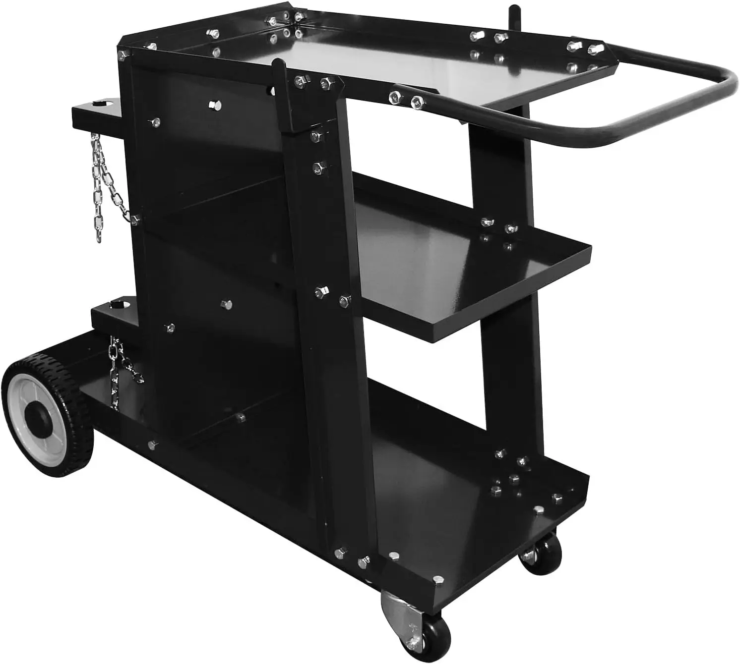 

3-Tier Heavy Duty Cart with 400Lbs Static Weight Capacity, 360° Swivel Wheels