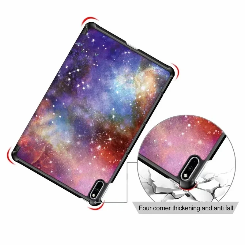 Tablet Case Voor Huawei Matepad 10.4 Case BAH4-W19 BAH3-W09 BAH3-AL00 Slim Pu Leer Voor Honor V6 Cover Protector Shell + film + Pen